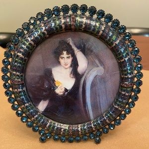 Jay Strongwater Embellished Round Frame